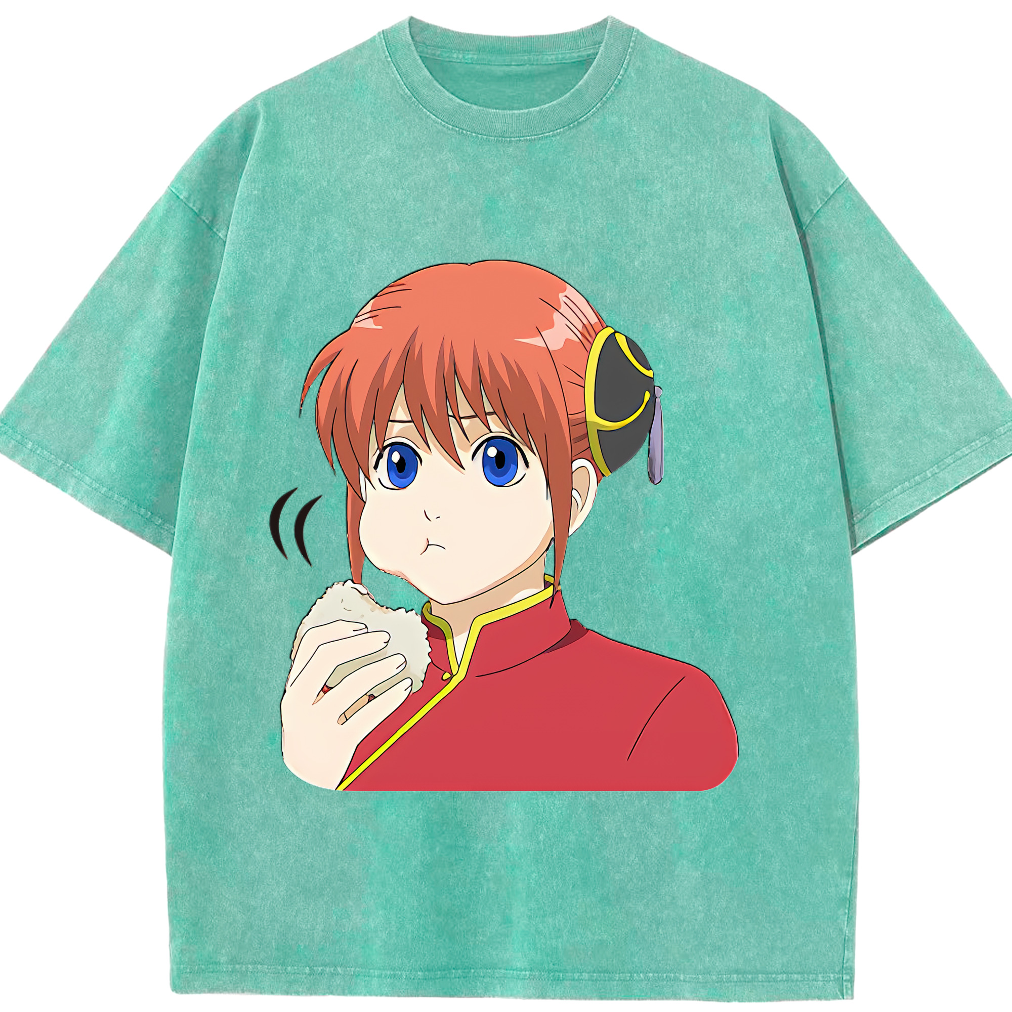 （画像用） ぎんたま 坂田銀時（さかたぎんとき） 神楽 志村新八（しむら しんぱち） GINTAMA Sakata Gintoki Kagura Shimura Shinpachi 綿100% ヴィンテージ風 半袖Tシャツ（フロントプリント）